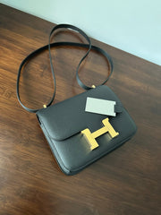 CONSTANCE 18 BLACK EPSOM GOLD HARDWARE WITH MIRROR