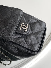 CHANEL 25S HOBO BAG 22 IN BLACK CAVIAR LEATHER STYLE 1