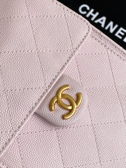 CHANEL 25S HOBO BAG 40 IN LIGHT PINK CAVIAR WITH GOLD HARDWARE