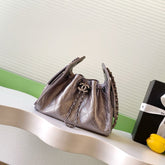 CHANEL 25S HOBO BAG 22 IN LILAC SILVER METALLIC CAVIAR