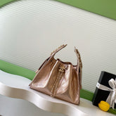 CHANEL 25S HOBO BAG 30 IN ROSE METALLIC CAVIAR