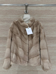 DIOR 25S STAND-COLLAR MINK FUR JACKET 779