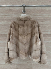 DIOR 25S STAND-COLLAR MINK FUR JACKET 779