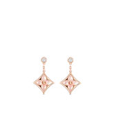 DOUBLE STAR PINK GOLD MOP DROP EARRINGS