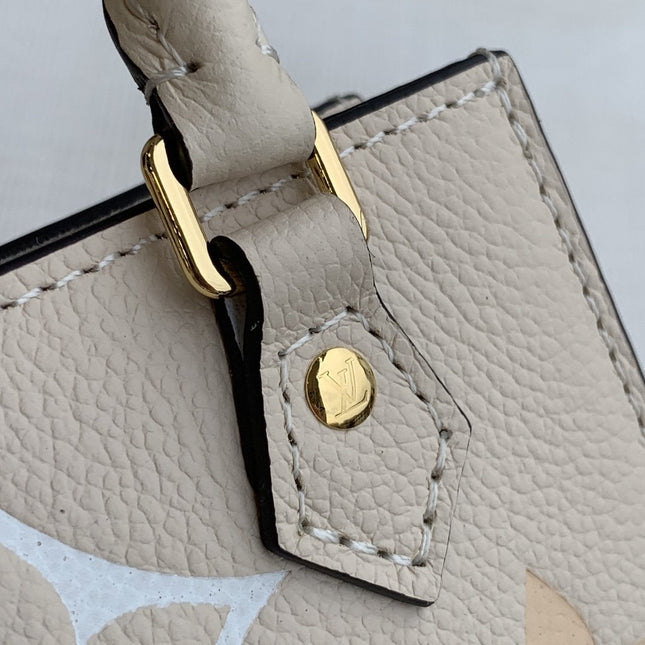 LV PETIT SAC PLAT CREAM MONOGRAM EMPREINTE COWHIDE LEATHER