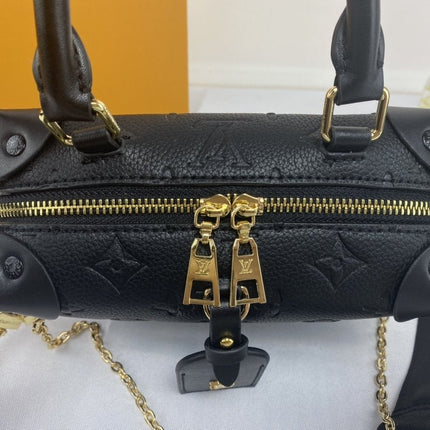 LV PETITE MALLE SOUPLE BLACK MONOGRAM EMPREINTE