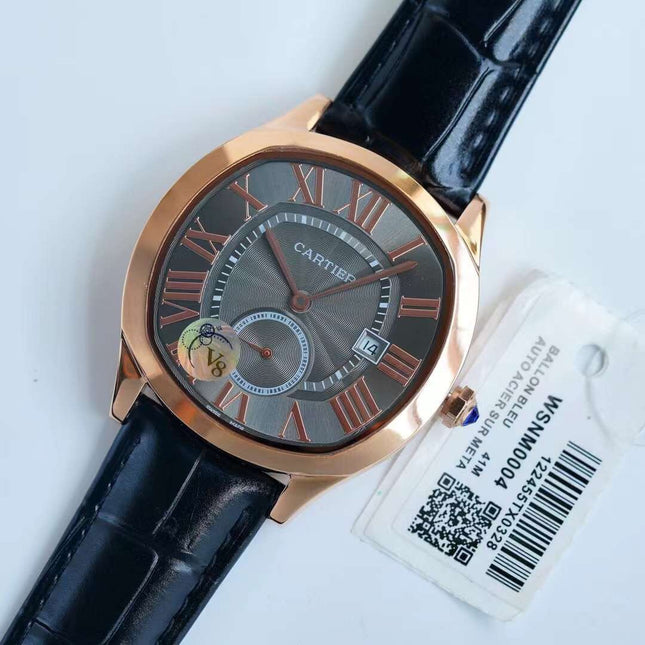 DRIVE DE CARTIE SECOND TIME ROSE GOLD CASE LEATHER