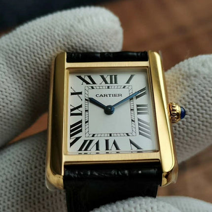 TANK LOUIS QUARTZ GOLD CASE