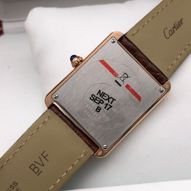 TANK LOUIS QUARTZ ROSE GOLD CASE