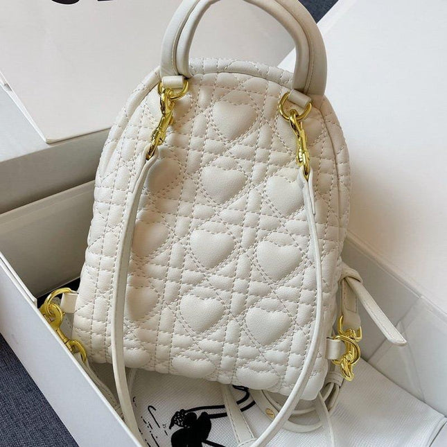 SMALL BACKPACK WHITE CANNAGE LAMBSKIN