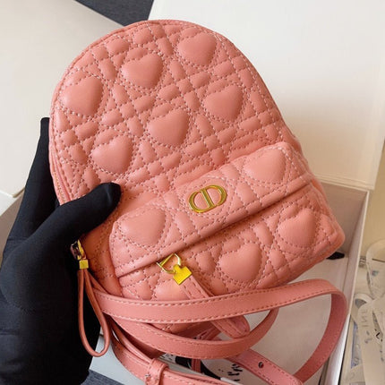 SMALL BACKPACK PINK CANNAGE LAMBSKIN