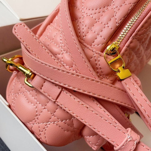 SMALL BACKPACK PINK CANNAGE LAMBSKIN