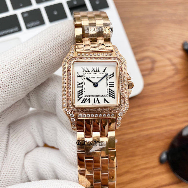 PANTHERE DE CARTIE ROSE GOLD DIAMOND BEZEL