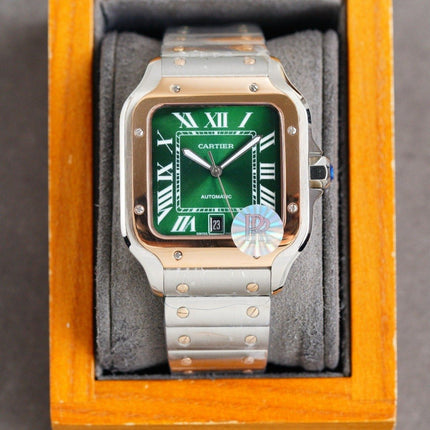 SANTOS 40MM TWO-TONE GREEN DIAL LIMITED EDITION