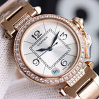 White Dial Diamond Bezel