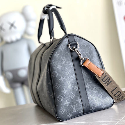 KEEPALL 45 BANDOULIERE MONOGRAM ECLIPSE