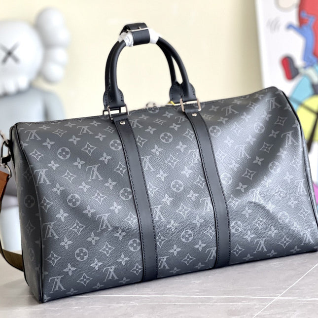 KEEPALL 45 BANDOULIERE MONOGRAM ECLIPSE