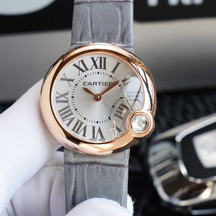 BALLON BLANC 33MM AUTOMATIC ROSE GOLD ARABIC NUMERALS