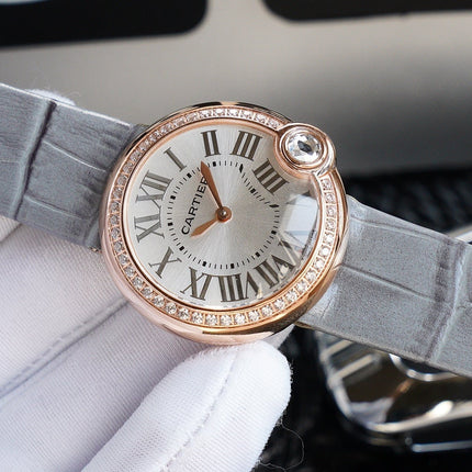 BALLON BLANC 33MM AUTOMATIC ROSE GOLD ARABIC NUMERALS