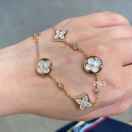 BLOSSOM PINK GOLD MOP BRACELET