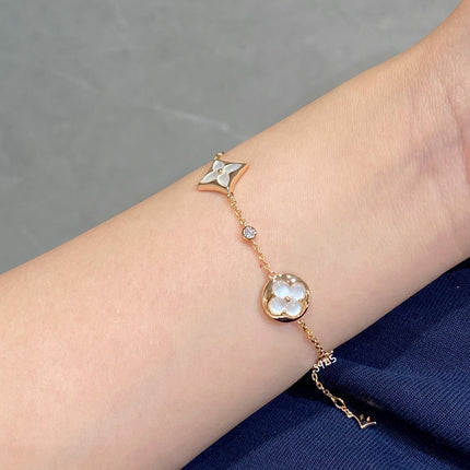 BLOSSOM PINK GOLD MOP BRACELET