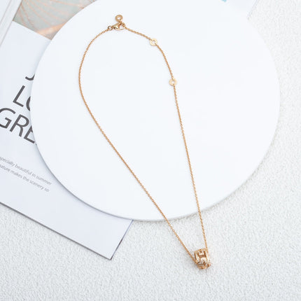 PARENTESI NECKLACE PINK GOLD DIAMOND