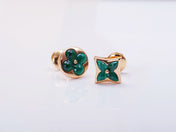 COLOR STAR AND SUN PINK GOLD EARRINGS