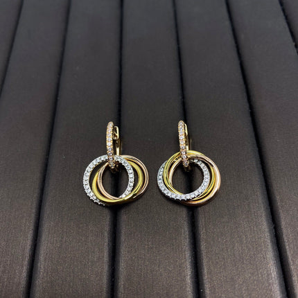 TRINITY EARRINGS GOLD DIAMOND