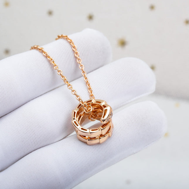 SERPENTI PINK GOLD NECKALCE DIAMOND