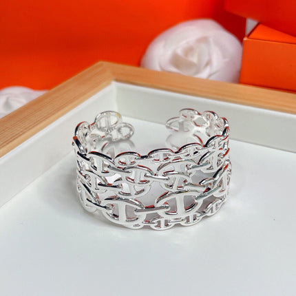 CHAINE SILVER LARGE OPEN BRACELET