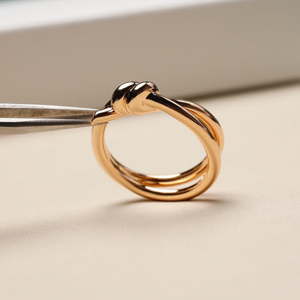 KNOT RING PINK GOLD