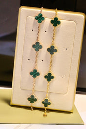 CLOVER MALACHITE BRACELET 5 MOTIFS