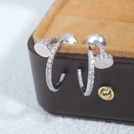 JUSTE EARRINGS 12.75MM SILVER DIAMOND