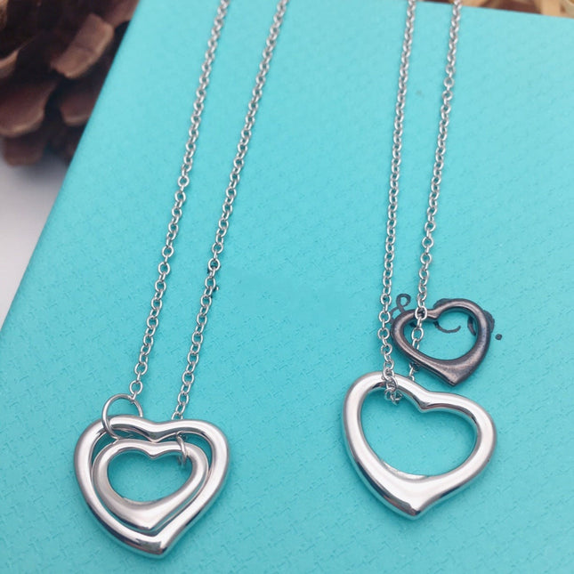 OPEN HEART SILVER NECKLACE