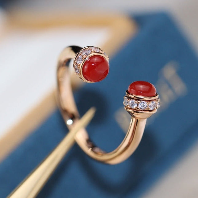 POSSEISION CARNELIAN DIAMOND RING