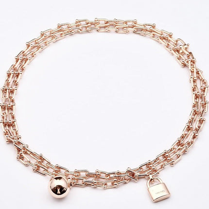 HARDWEAR PINK GOLD WRAP NECKLACE