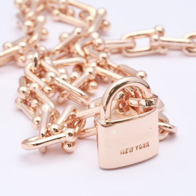 HARDWEAR PINK GOLD WRAP NECKLACE