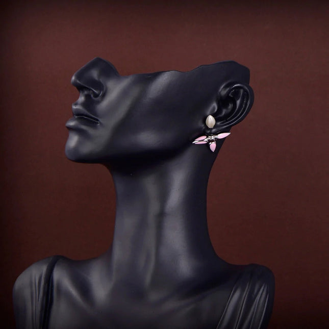 LOUISETTE EARRINGS PINK SILVER