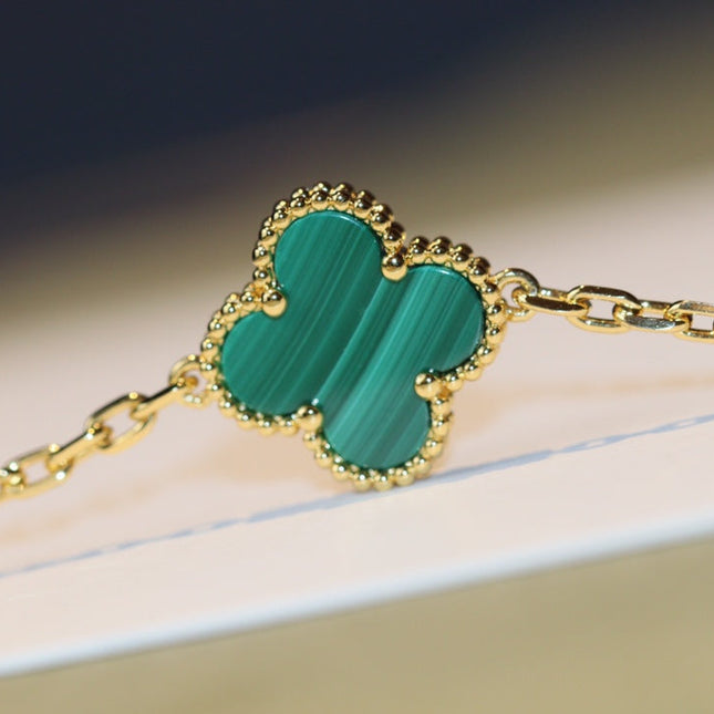 CLOVER 20 MOTIFS MALACHITE GOLD