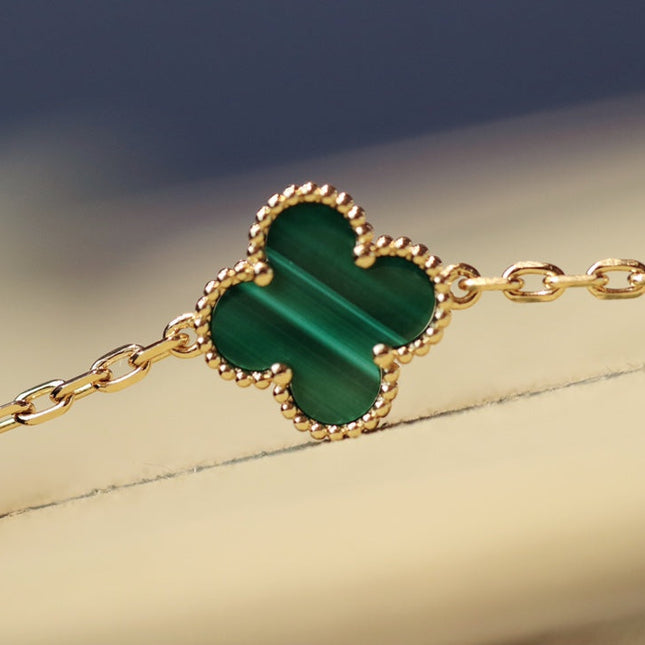 CLOVER 20 MOTIFS MALACHITE DIAMOND GOLD