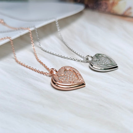 HEART DIAMONDS PEDANT NECKLACE