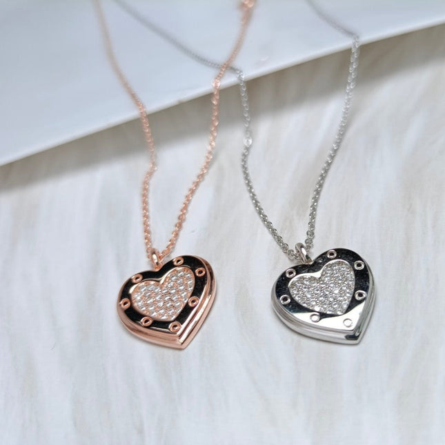 HEART DIAMONDS PEDANT NECKLACE