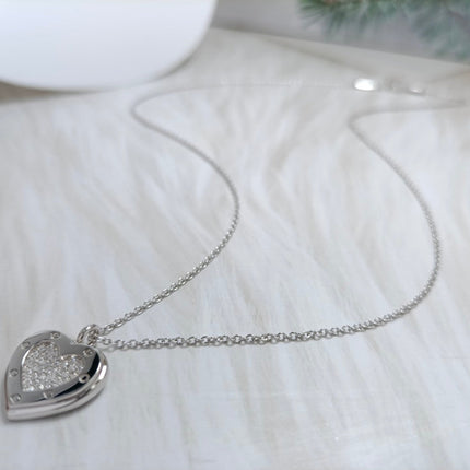 HEART DIAMONDS PEDANT NECKLACE