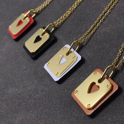 ADC GOLD NECKLACE LEATHER