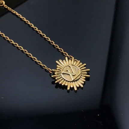 LV SUN PEDANT GOLD NECKLACE