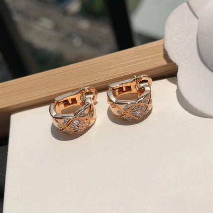 CRUSH DIAMOND PINK GOLD EARRINGS