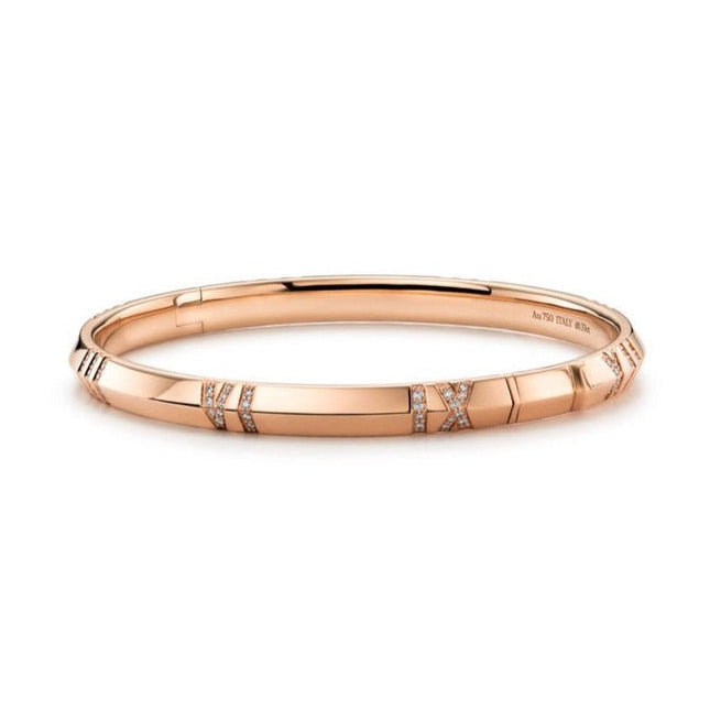 ATLAS BRACELET 6MM DIAMOND PINK GOLD