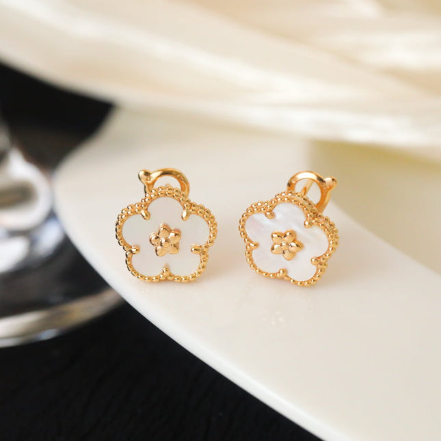 LUCKY SPRING PINK GOLD MOP EARRINGS