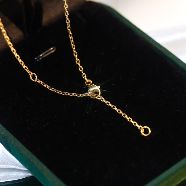 QUATRE 2 ROW PEDANT GOLD DIAMOND NECKLACE