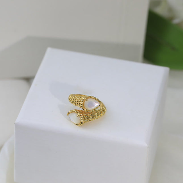 BOHEME MOP 2 MOTIF GOLD RING